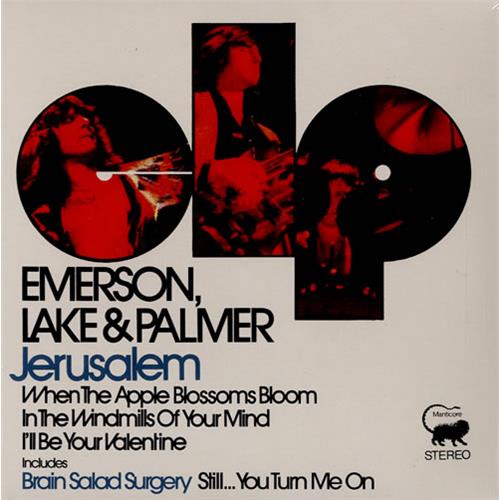 Emerson, Lake & Palmer Jerusalem (7'')