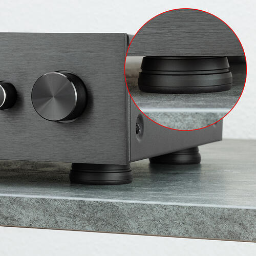 Dynavox SDS4, dempeføtter - 4 stk Vibrasjonsdemper, silikon/aluminium 