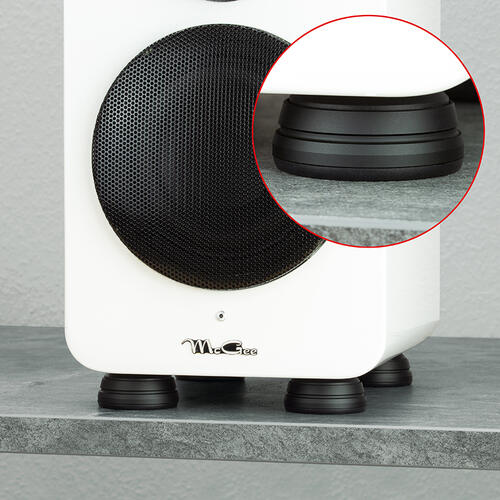 Dynavox SDS4, dempeføtter - 4 stk Vibrasjonsdemper, silikon/aluminium 