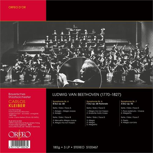 Bayerisches Staatsorchester Beethoven: Symphonies Nos 4, 6 & 7 (3LP)