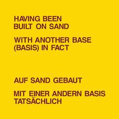 Dickie Landry & Lawrence Weiner Having Been Built On Sand (LP)