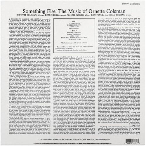 Ornette Coleman Something Else!!!! - LTD (LP) 