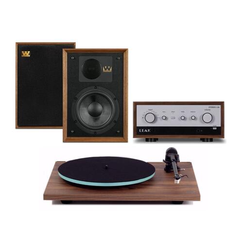 Rega Planar 2 + Leak Audio + Wharfedale Komplett anlegg med platespiller 
