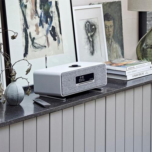 Ruark R3S, stereoanlegg med CD-spiller DAB+ radio, Spotify, Bluetooth, lys grå 