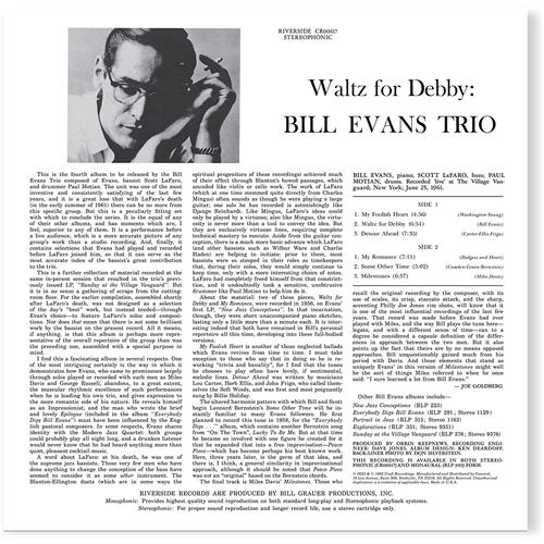 Bill Evans Trio Waltz For Debby (LP)