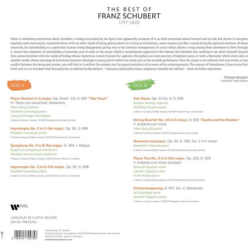 Diverse Artister The Best Of Franz Schubert (LP)