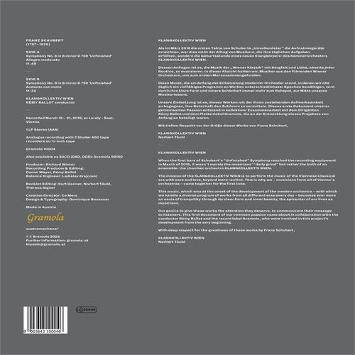 Klangkollektiv Wien/Remy Ballot Schubert: Die Unvollendete - 45rpm (LP)