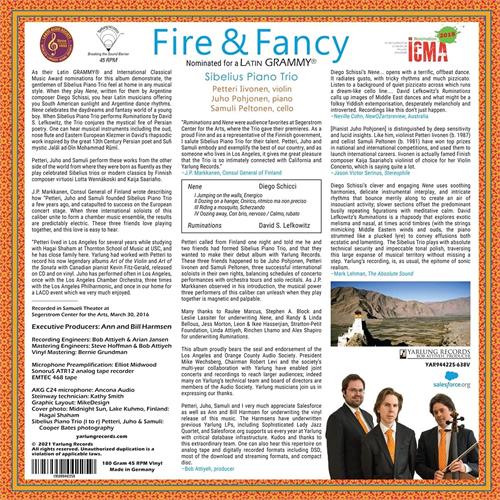 Sibelius Piano Trio Fire & Fancy (LP)