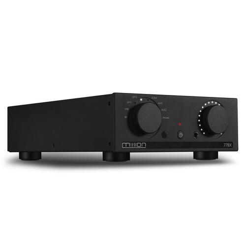 Mission 778X, forsterker, sort 2x45 watt, MM RIAA-trinn, Bluetooth 