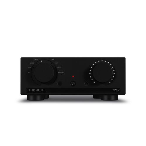 Mission 778X, forsterker, sort 2x45 watt, MM RIAA-trinn, Bluetooth 