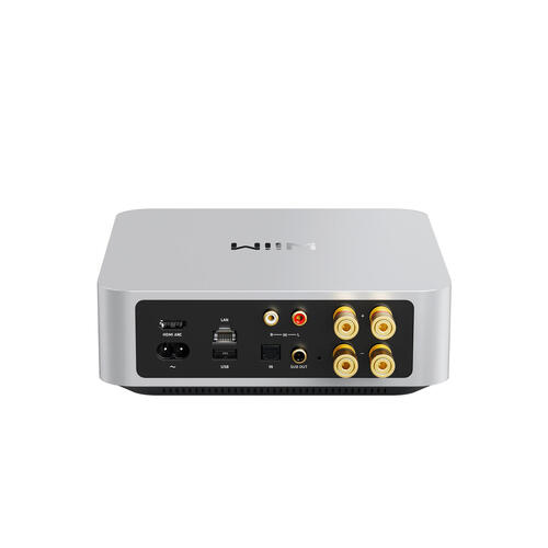 WiiM Amp, streaming-forsterker 2x60 watt, HDMI-ARC, sølv 