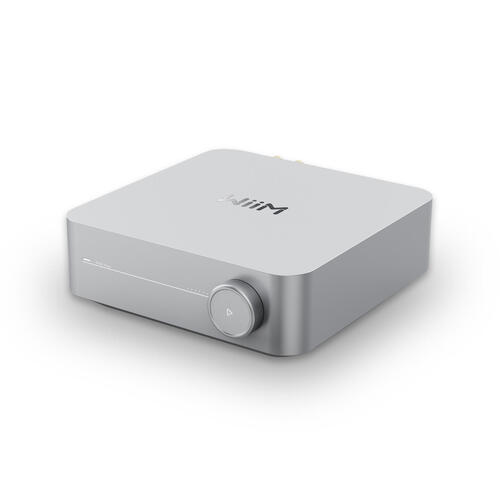 WiiM Amp, streaming-forsterker 2x60 watt, HDMI-ARC, sølv 