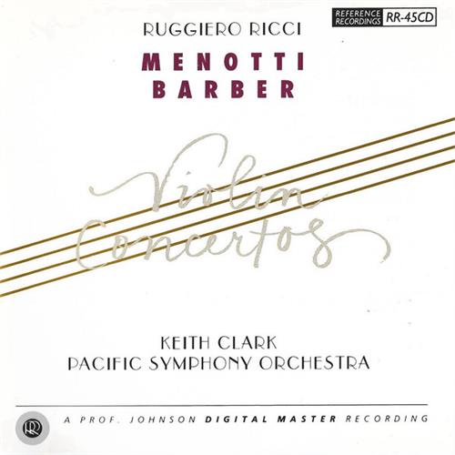Keith Clark/Pacific Symphony Orchestra Menotti/Barber: Violin Concertos (CD)