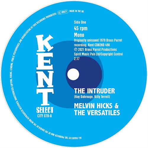 Melvin Hicks & The Versatiles Intruder/Just Outside Of… - LTD (7")