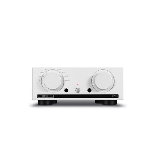 Mission 778X, forsterker, sølv 2x45 watt, MM RIAA-trinn, Bluetooth 