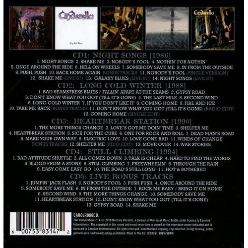 Cinderella The Mercury Years (5CD) 