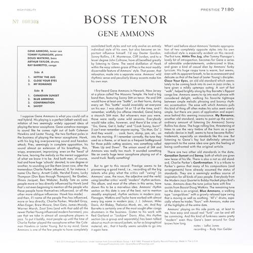 Gene Ammons Boss Tenor (Stereo) - LTD (LP) 