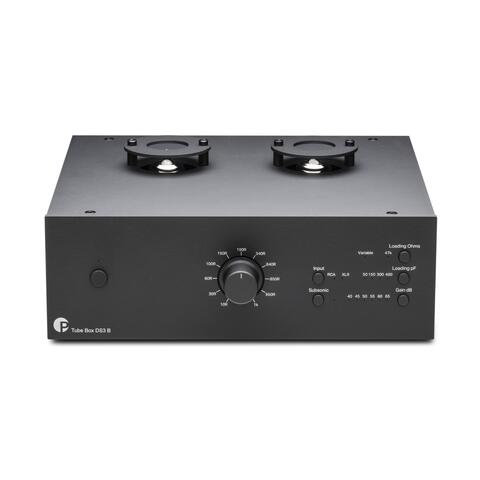 Pro-Ject Tube Box DS3 B, svart Premium rørbasert MM/MC RIAA-trinn