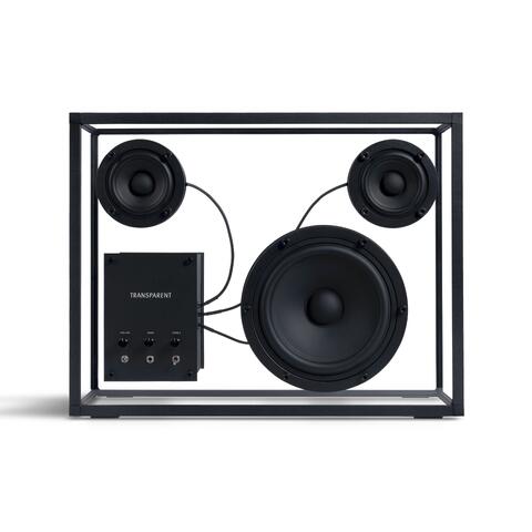 Transparent Speaker, svart Bluetooth, glass/aluminium