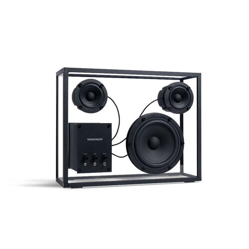 Transparent Speaker, svart Bluetooth, glass/aluminium 