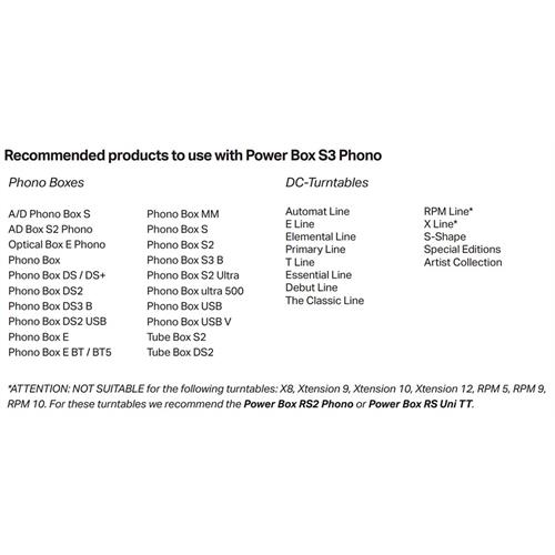 Pro-Ject Power Box S3 Phono, svart Strømforsyning til RIAA-trinn/phono