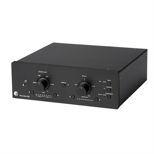Pro-Ject Phono Box RS2, svart Fullbalansert MM/MC RIAA-trinn