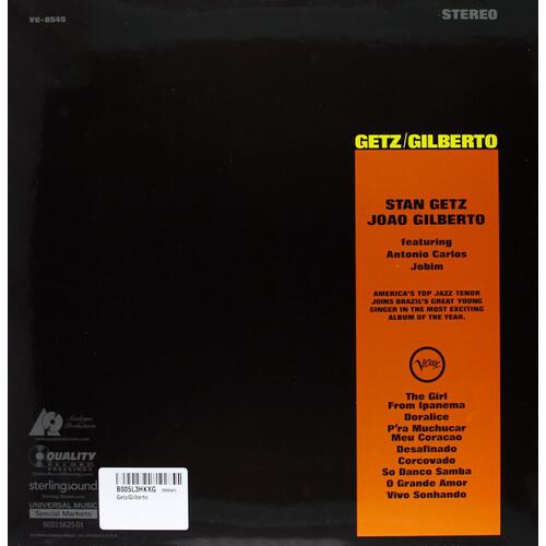 Stan Getz & Joao Gilberto Getz / Gilberto (2LP) 