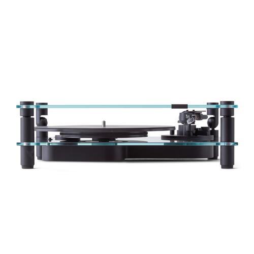 Transparent Turntable, RIAA, svart Ortofon OM5, Bluetooth, glass/aluminium 