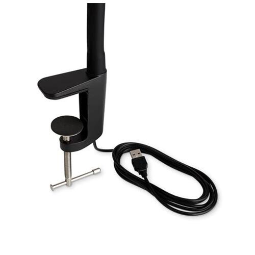 UberLight Flex LED lampe, svart Platespillerbelysning, inkl. bordfeste 