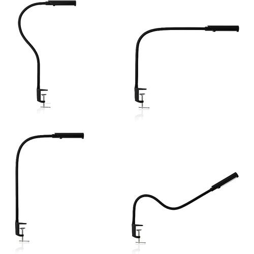 UberLight Flex LED lampe, svart Platespillerbelysning, inkl. bordfeste 