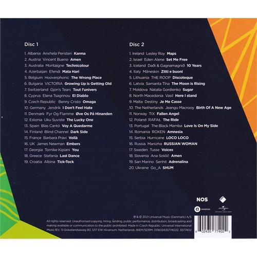 Diverse Artister Eurovision Song Contest 2021 (2CD) 