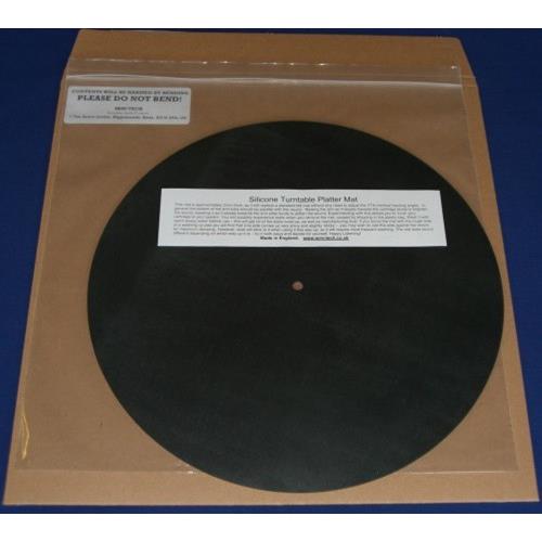 Silicone Turntable Platter Mat, svart Platespillermatte i silikon