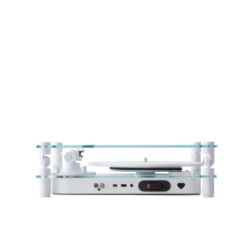 Transparent Turntable, RIAA, hvit Ortofon OM5, Bluetooth, glass/aluminium 