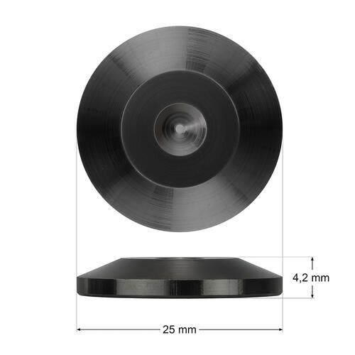 Dynavox, parkettbeskyttere Sett med 4 stk parkettbeskyttere, svart 