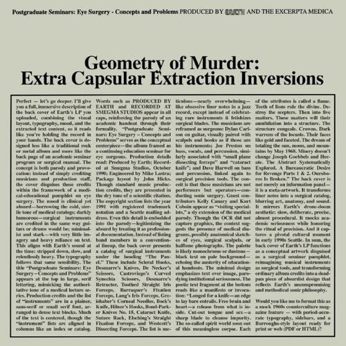 Earth x Black Noi$e Geometry Of Murder: Extra…  - LTD (2LP) 