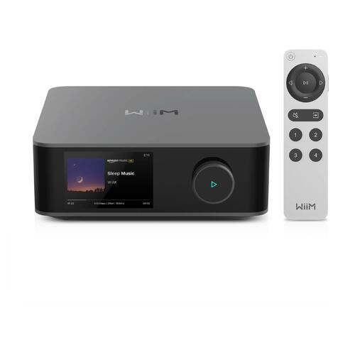WiiM Amp Ultra, streaming-forsterker 2x100 watt, HDMI-ARC, Bluetooth, grafitt 