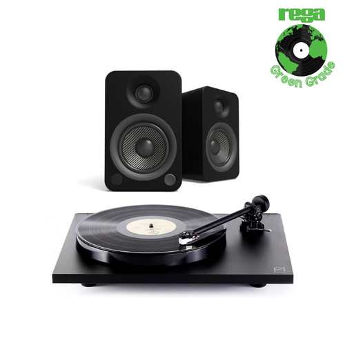 Rega Planar 1 Eco Deck + Kanto YU4 Aktive høyttalere med platespiller 