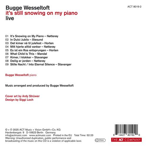 Bugge Wesseltoft It's Still Snowing On My Piano (CD) 