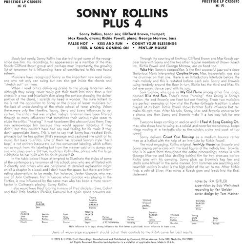 Sonny Rollins Plus 4 - LTD (LP) 