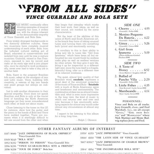 Vince Guaraldi And Bola Sete From All Sides - LTD (LP) 