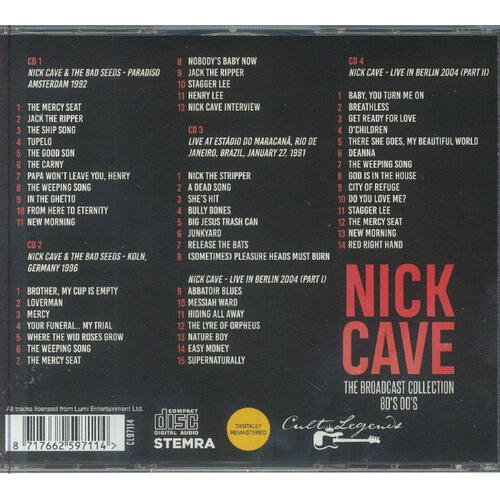 Nick Cave & The Bad Seeds The Broadcast Collection 80's 00's (4CD) 