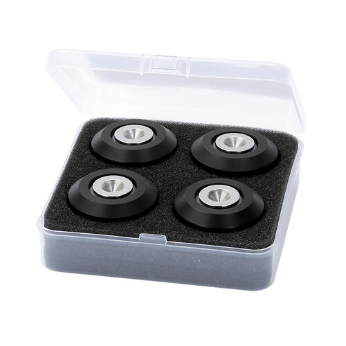 Dynavox Dual Absorber, parkettbeskyttere Med integrert demping, sett med 4 stk 