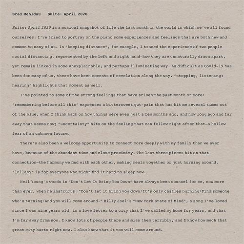 Brad Mehldau Suite: April 2020 (LP)