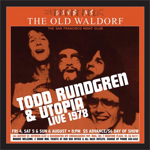 Todd Rundgren & Utopia Live At The Old Waldorf - LTD (2LP)