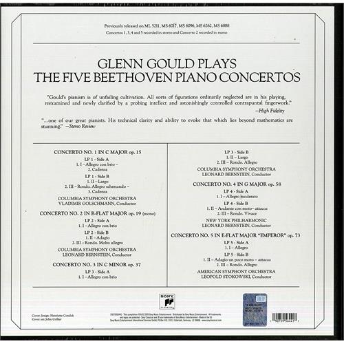 Glenn Gould Beethoven: The 5 Piano Concertos (5LP)