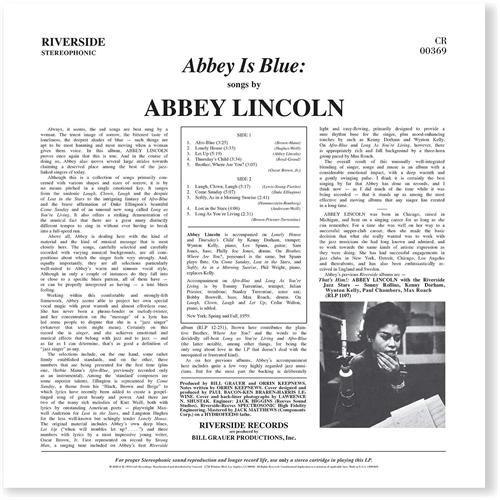 Abbey Lincoln Abbey Is Blue (LP)