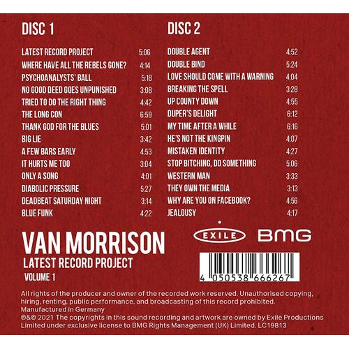 Van Morrison Latest Record Project Volume One (2CD) 